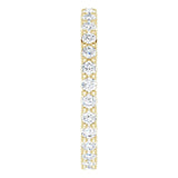 10K Gold Round Lab-Grown Diamond Shared-Prong Eternity Band – 1.7 mm Stones - Yellow Gold - view 4