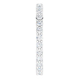 10K Gold Round Lab-Grown Diamond Shared-Prong Eternity Band – 1.7 mm Stones - White Gold - view 4