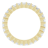 10K Gold Square Natural Diamond Shared-Prong Eternity Band – 2x2 mm Stones - Yellow Gold - view 2