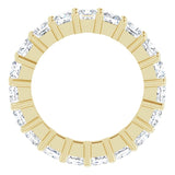 10K Gold Square Lab-Grown Diamond Shared-Prong Eternity Band – 3x3 mm Stones - Yellow Gold - view 2