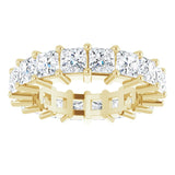 10K Gold Square Natural Diamond Shared-Prong Eternity Band – 3.25x3.25 mm Stones - Yellow Gold - view 3