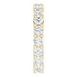 10K Gold Round Natural Diamond Shared-Prong Eternity Band – 2.75 mm Stones - Yellow Gold - view 4