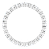 10K Gold Round Lab-Grown Diamond Shared-Prong Eternity Band – 2 mm Stones - White Gold - view 2