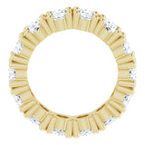 10K Gold Oval Lab-Grown Diamond Shared-Prong Eternity Band – 6x4 mm Stones - Yellow Gold - view 2