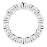 10K Gold Oval Lab-Grown Diamond Shared-Prong Eternity Band – 6x4 mm Stones - White Gold - view 2