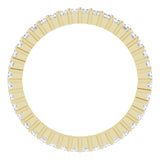 10K Gold Square Natural Diamond Shared-Prong Eternity Band – 1.25x1.25 mm Stones - Yellow Gold - view 2