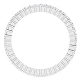 14K Gold Square Lab-Grown Diamond Shared-Prong Eternity Band – 1.25x1.25 mm Stones - White Gold - view 2