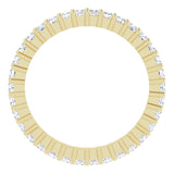 10K Gold Square Natural Diamond Shared-Prong Eternity Band – 1.5x1.5 mm Stones - Yellow Gold - view 2