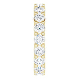 10K Gold Round Lab-Grown Diamond Shared-Prong Eternity Band – 3 mm Stones - Yellow Gold - view 4