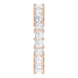 10K Gold Square Lab-Grown Diamond Shared-Prong Eternity Band – 2.25x2.25 mm Stones - Rose Gold - view 4