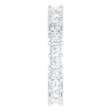 10K Gold Square Lab-Grown Diamond Shared-Prong Eternity Band – 2.25x2.25 mm Stones - White Gold - view 4