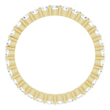 10K Gold Round Natural Diamond Shared-Prong Eternity Band – 1.75 mm Stones - Yellow Gold - view 2