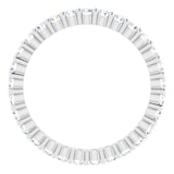 10K Gold Round Lab-Grown Diamond Shared-Prong Eternity Band – 1.75 mm Stones - White Gold - view 2