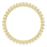 10K Gold Round Lab-Grown Diamond Shared-Prong Eternity Band – 1.3 mm Stones - Yellow Gold - view 2