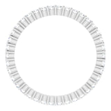 10K Gold Round Natural Diamond Shared-Prong Eternity Band – 1.3 mm Stones - White Gold - view 2