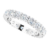 10K Gold Round Lab-Grown Diamond Shared-Prong Eternity Band – 2.75 mm Stones - White Gold - view 5
