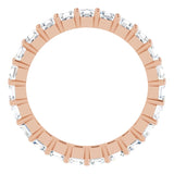 14K Gold Asscher Lab-Grown Diamond Shared-Prong Eternity Band – 2.3x2.3 mm Stones - Rose Gold - view 2