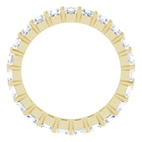 14K Gold Asscher Lab-Grown Diamond Shared-Prong Eternity Band – 2.3x2.3 mm Stones - Yellow Gold - view 2