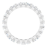 Platinum Asscher Lab-Grown Diamond Shared-Prong Eternity Band – 2.3x2.3 mm Stones - view 2