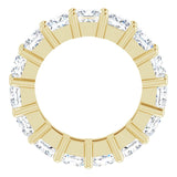 10K Gold Square Lab-Grown Diamond Shared-Prong Eternity Band – 4x4 mm Stones - Yellow Gold - view 2