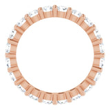 10K Gold Round Lab-Grown Diamond Shared-Prong Eternity Band – 2.75 mm Stones - Rose Gold - view 2