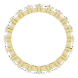 10K Gold Round Lab-Grown Diamond Shared-Prong Eternity Band – 3 mm Stones - Yellow Gold - view 2