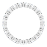 10K Gold Round Lab-Grown Diamond Shared-Prong Eternity Band – 3 mm Stones - White Gold - view 2