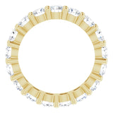 10K Gold Round Natural Diamond Shared-Prong Eternity Band – 3.2 mm Stones - Yellow Gold - view 2