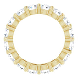 10K Gold Round Lab-Grown Diamond Shared-Prong Eternity Band – 3.4 mm Stones - Yellow Gold - view 2