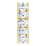 10K Gold Oval Lab-Grown Diamond Shared-Prong Eternity Band – 6x4 mm Stones - Yellow Gold - view 4