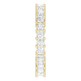 10K Gold Square Natural Diamond Shared-Prong Eternity Band – 2x2 mm Stones - Yellow Gold - view 4