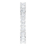 10K Gold Square Lab-Grown Diamond Shared-Prong Eternity Band – 2x2 mm Stones - White Gold - view 4