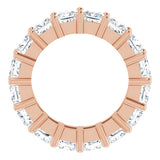 10K Gold Square Lab-Grown Diamond Shared-Prong Eternity Band – 3.75x3.75 mm Stones - Rose Gold - view 2