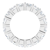 10K Gold Square Lab-Grown Diamond Shared-Prong Eternity Band – 3.75x3.75 mm Stones - White Gold - view 2