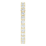 10K Gold Round Lab-Grown Diamond Shared-Prong Eternity Band – 1.75 mm Stones - Yellow Gold - view 4