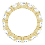 10K Gold Round Lab-Grown Diamond Shared-Prong Eternity Band – 3.8 mm Stones - Yellow Gold - view 2
