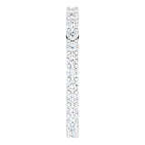 10K Gold Round Natural Diamond Shared-Prong Eternity Band – 1.7 mm Stones - White Gold - view 4