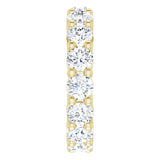 10K Gold Round Lab-Grown Diamond Shared-Prong Eternity Band – 3.8 mm Stones - Yellow Gold - view 4