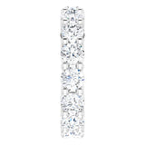 10K Gold Round Lab-Grown Diamond Shared-Prong Eternity Band – 3.8 mm Stones - White Gold - view 4