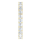 14K Gold Asscher Lab-Grown Diamond Shared-Prong Eternity Band – 2x2 mm Stones - Yellow Gold - view 4