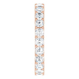 14K Gold Asscher Lab-Grown Diamond Shared-Prong Eternity Band – 2.3x2.3 mm Stones - Rose Gold - view 4