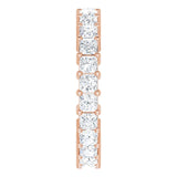 10K Gold Square Natural Diamond Shared-Prong Eternity Band – 2.25x2.25 mm Stones - Rose Gold - view 4
