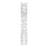 10K Gold Square Lab-Grown Diamond Shared-Prong Eternity Band – 2.25x2.25 mm Stones - White Gold - view 4