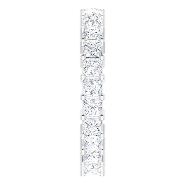 10K Gold Square Lab-Grown Diamond Shared-Prong Eternity Band – 2.25x2.25 mm Stones - White Gold - view 4