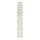 10K Gold Round Natural Diamond Shared-Prong Eternity Band – 2.75 mm Stones - Yellow Gold - view 4