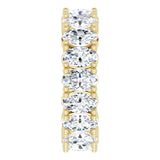 10K Gold Oval Lab-Grown Diamond Shared-Prong Eternity Band – 5x3 mm Stones - Yellow Gold - view 4