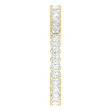 10K Gold Square Lab-Grown Diamond Shared-Prong Eternity Band – 1.5x1.5 mm Stones - Yellow Gold - view 4