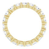 10K Gold Round Natural Diamond Shared-Prong Eternity Band – 2.75 mm Stones - Yellow Gold - view 2