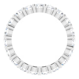 10K Gold Round Lab-Grown Diamond Shared-Prong Eternity Band – 2.75 mm Stones - White Gold - view 2
