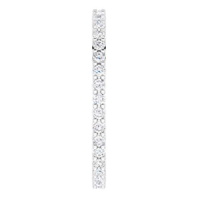 Platinum Round Lab-Grown Diamond Shared-Prong Eternity Band – 1.3 mm Stones - view 4